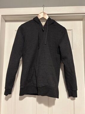 Women's Black Zip-Up Hooded Sweater Jacket